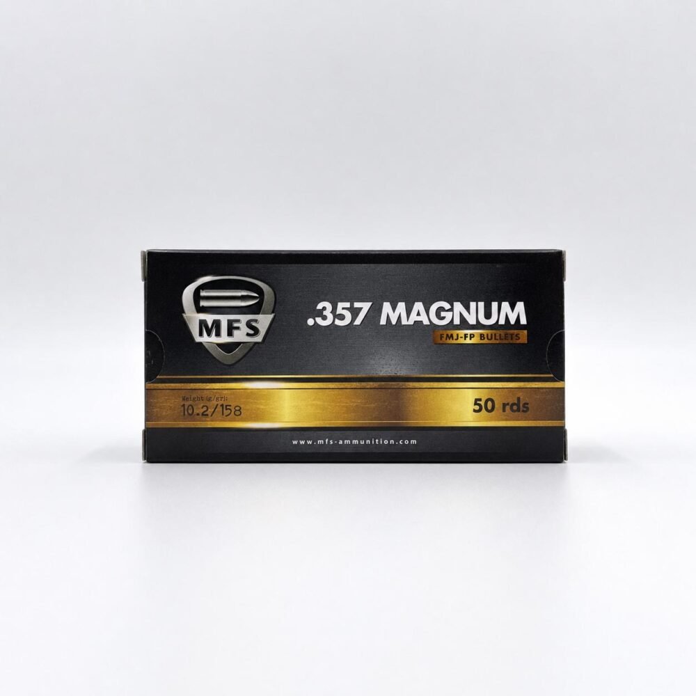 MFS .357 Magnum FMJ-FP Munition, 10，2g, 158 gr, 50 Schuss